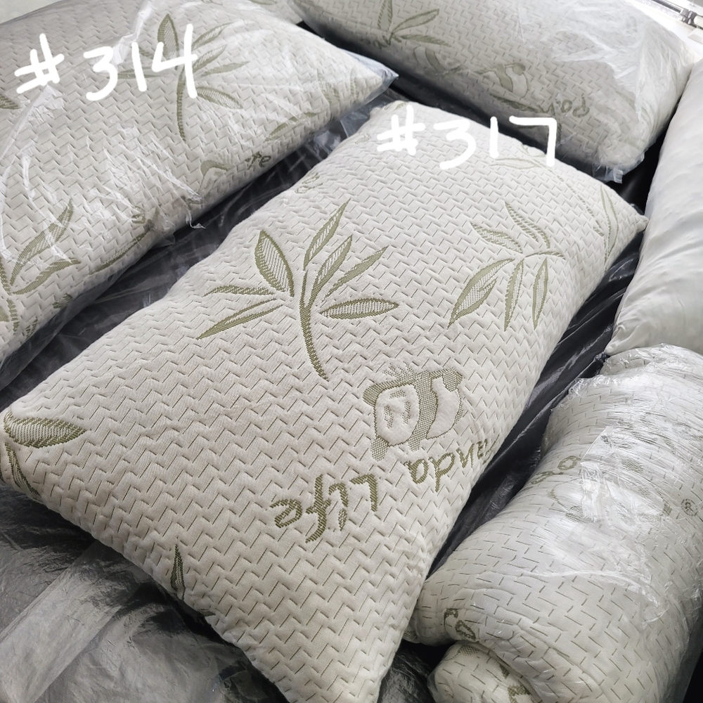 Bamboo #317 Pillow 7" Shredded Memory Foam Soft Removable Zip Cover - Picture 3 of 15